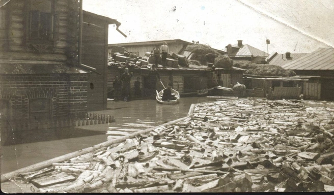 Наводнение 1914 года захватило Курган врасплох | Источник: Алексей Кочешев