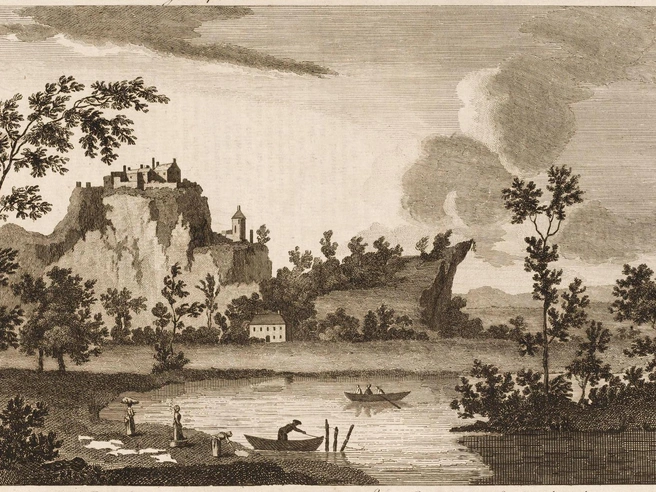 Замок Стерлинг на гравюре 1779 года, запечатлённый в период его упадка и запустения. | Источник: Legion Media