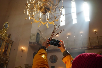 Вербное воскресенье в московских храмах