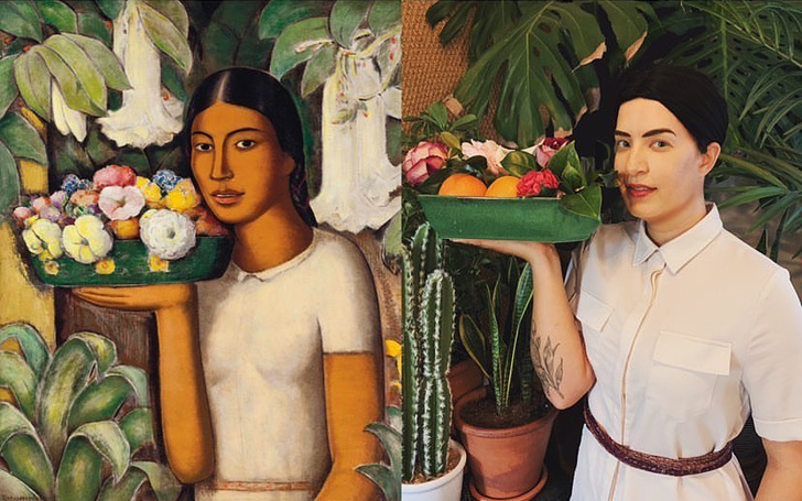 Женщина с цветами», Альфредо Рамос Мартинес