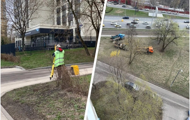 В местах будущего строительства уже несколько дней работают геодезисты | Источник: читательница MSK1.RU Наталья, «Сохраним ООПТ Покровское-Стрешнево» / T.me