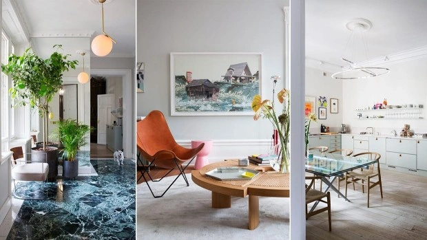 Эклектичный интерьер квартиры в Стокгольме