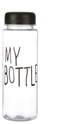 Бутылка для воды «My bottle» 500мл, пластик, черная
