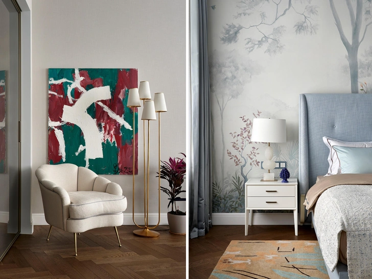 Белый, серый и латунь: квартира 200 м² в центре Москвы | Источник: Сергей Ананьев. Стиль: Юлия Чеботарь