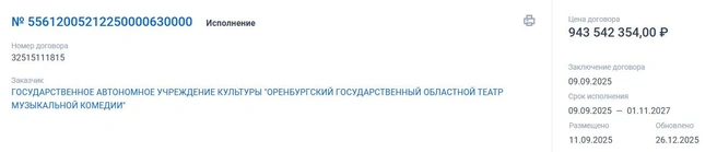 Стоимость контракта снизили на 10&nbsp;млн рублей | Источник: Госзакупки