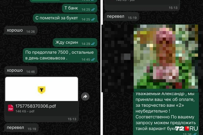 Тюменка показала переписку с мошенником | Источник: читатель 72.ru