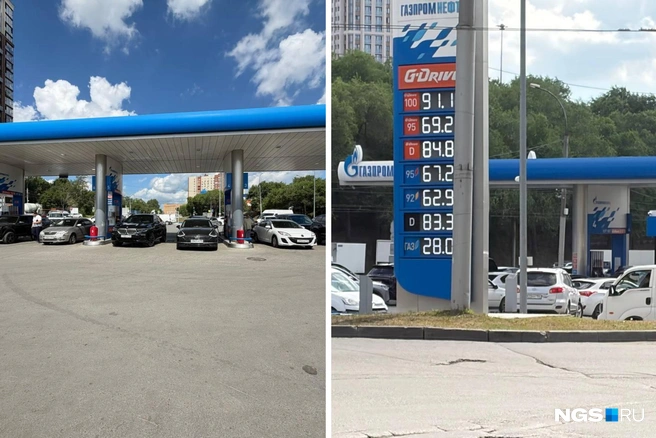 В этом филиале «Газпромнефти» аншлаг, а цены на некоторые позиции даже немного упали в сравнении с прошлой неделей | Источник: Настасья Медведева / NGS.RU