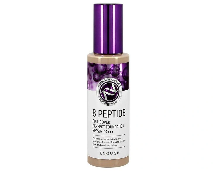 Enough тональный крем 8 Peptide Full Cover Perfect Foundation