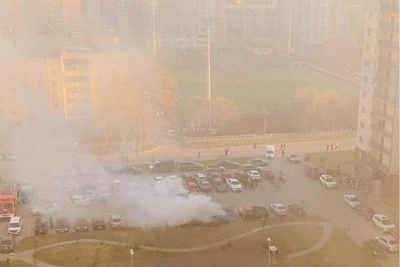 В Буграх машина загорелась после мощных хлопков