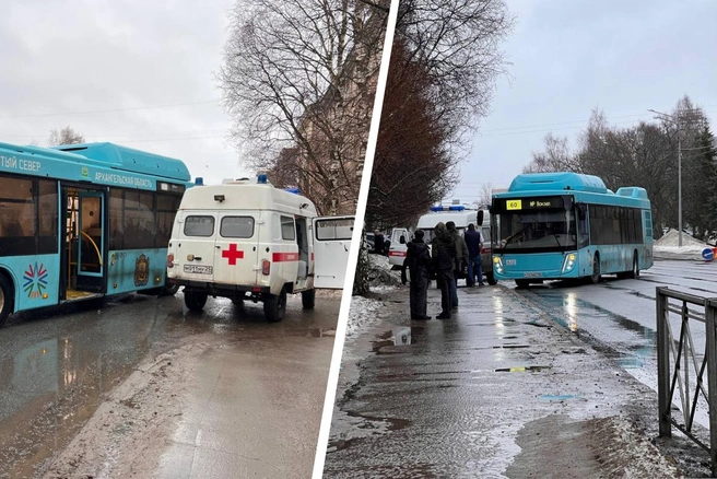 Автомобиль скорой стоит на тротуаре | Источник: читатель 29.RU