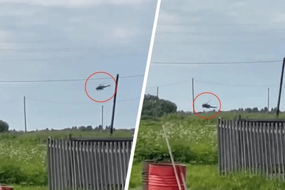 Вертолет упал в Архангельской области: видео очевидцев