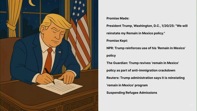 На волне релакса. Белый дом транслирует «мультяшного» Трампа, подписывающего указы под лоу-фай биты | Источник: стоп-кадр / Lo-fi MAGA Video to Relax/Study To / YouTube