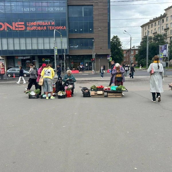 Около полутонны овощей и фруктов изъяли в Петербурге во время рейда против уличных торговцев | Источник: официальный канал Комитета по контролю за имуществом Петербурга