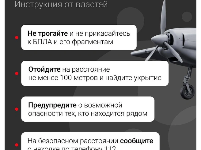 Инструкция при обнаружении БПЛА | Источник: Евгения Бикунова / Городские порталы