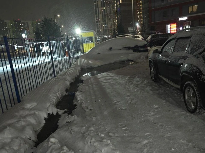 Председатель ТСЖ дома Ясный Берег, 4 и директор УК «Новый город» ищут способы решить проблему | Источник: читатели НГС