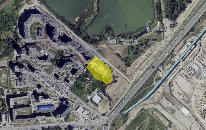 Выделенный участок принадлежит компании «Статус.СЗ», рядом жилой комплекс «Горская Лагуна» возводит ГК «Дом-Строй» | Источник: публичная кадастровая карта