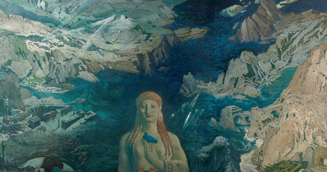 «Древний ужас (Terror Antiquus)» (1908), Лев Бакст, Русский музей | Источник: Русский музей