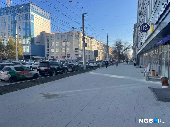 Так уложили тротуар на Советской. Выглядит довольно аккуратно | Источник: Александр Ощепков / NGS.RU