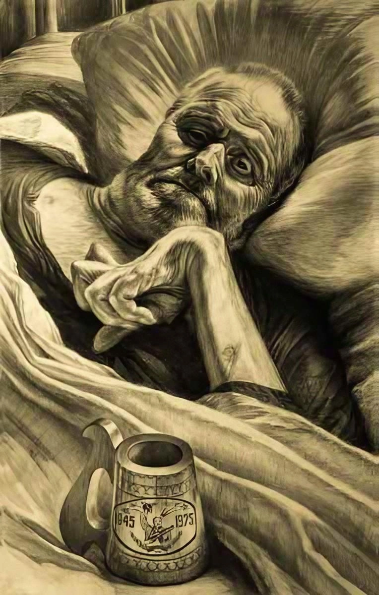 «30 лет быть прикованным к постели…». Омск. 1975 г. | Источник: художник Геннадий Добров / gennady-dobrov.ru