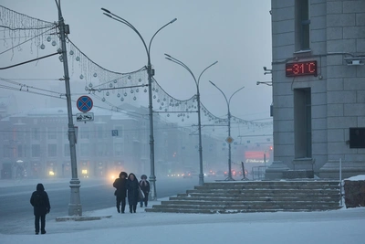 Сибирские морозы достигли -35 градусов