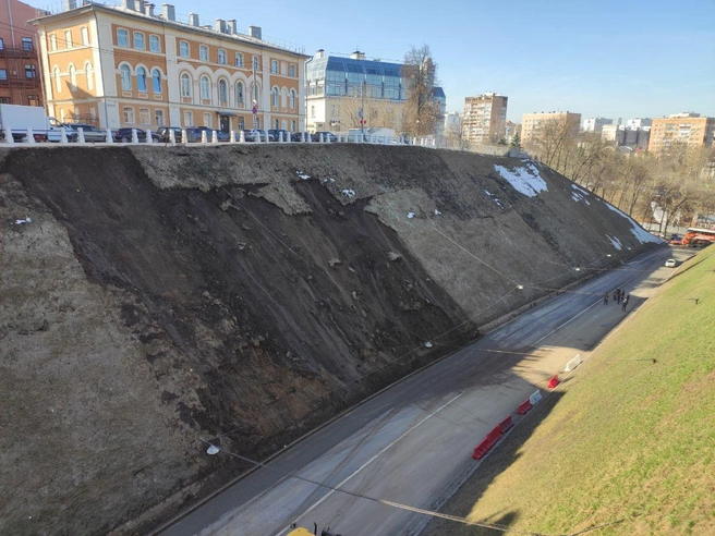 Два оползня произошли на Зеленском съезде в Нижнем Новгороде | Источник: Наталья Бурухина / NN.RU