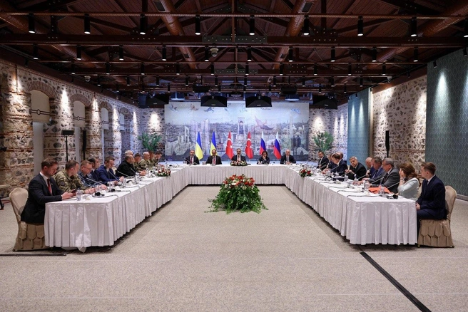 Российская и украинская делегации обсудили прекращение огня на переговорах в Стамбуле | Источник: T.C. Dışişleri Bakanlığı / X