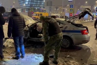 Петербургский срочник взорвал машину ДПС в Москве