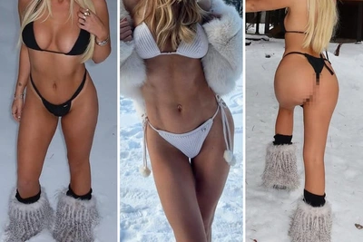 Горячие красотки в холодном снегу: угадай кто!