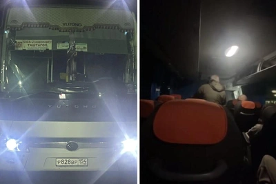 Пассажиры отказались выходить из автобуса в Ленинске-Кузнецком