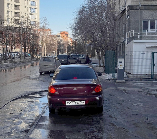 Улица Витебская (от Лесопарковой до Тернопольской). Здесь тротуары превратили в парковку еще зимой, но и весной мало что поменялось | Источник: читатель 74.RU