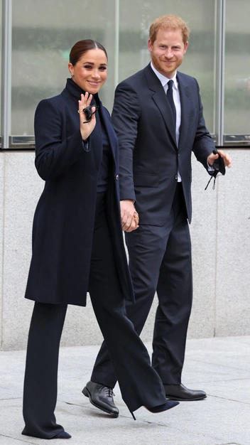 Герцогиня Меган и принц Гарри во время визита во Всемирный торговый центр, Нью-Йорк, 23 сентября 2021