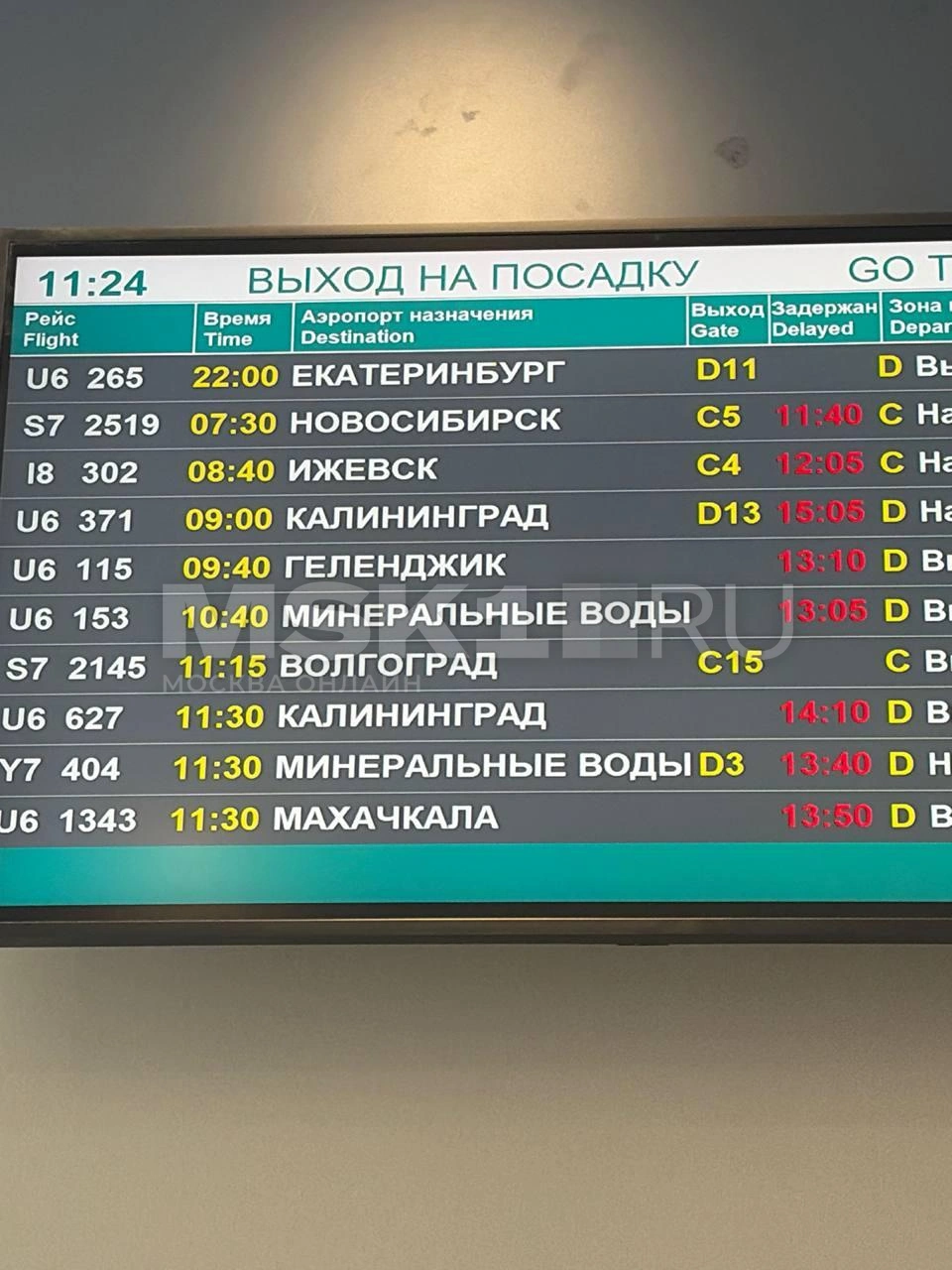 Задержки в Домодедово | Источник: читатель MSK1.RU