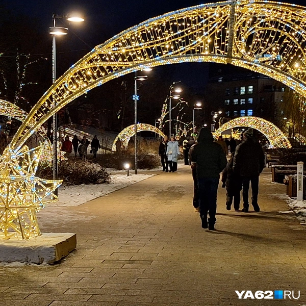 Весь бульвар был украшен светящимися гирляндами | Источник: Мария Борзева / YA62.RU