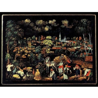 Иван Баканов. «Поселок Палех», 1934 г. | Источник: https://commons.wikimedia.org