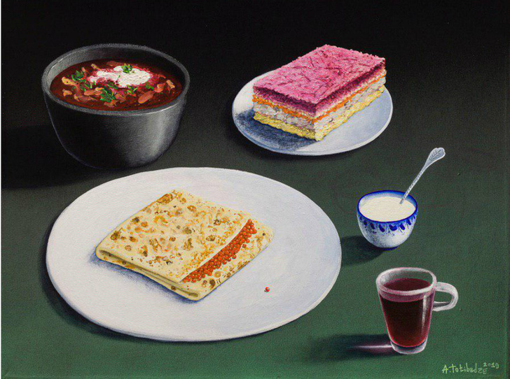Искусство и еда: Delivery Club и «Теремок» выпустили «скатерть-самобранку» совместно с художником Антоном Тотибадзе
