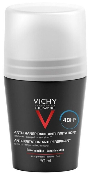 Vichy, дезодорант-антиперспирант Homme для чувствительной кожи (ролик) 