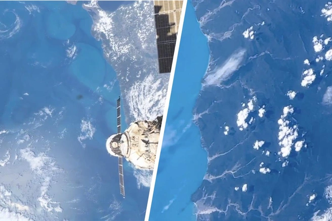 Чёрное море из космоса | Источник: Космонавт Олег Артемьев / Vk.com