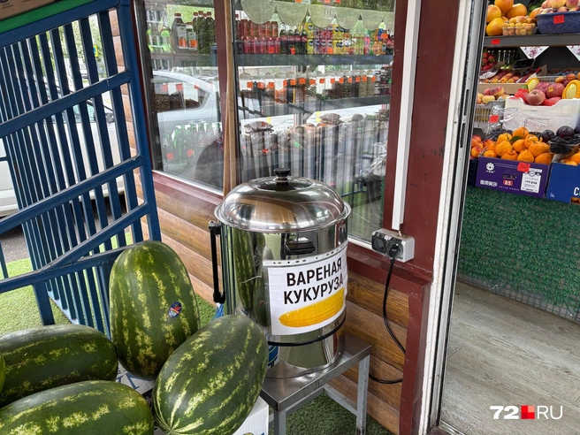 Если вы покупаете вареную кукурузу, помните, будьте аккуратны, потому что она очень горячая! | Источник: Мария Токмакова / 72.RU