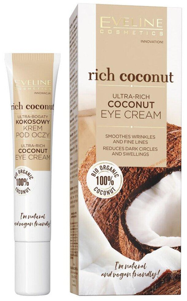 EVELINE Rich Coconut Богатый питательный кокосовый крем для кожи вокруг глаз 