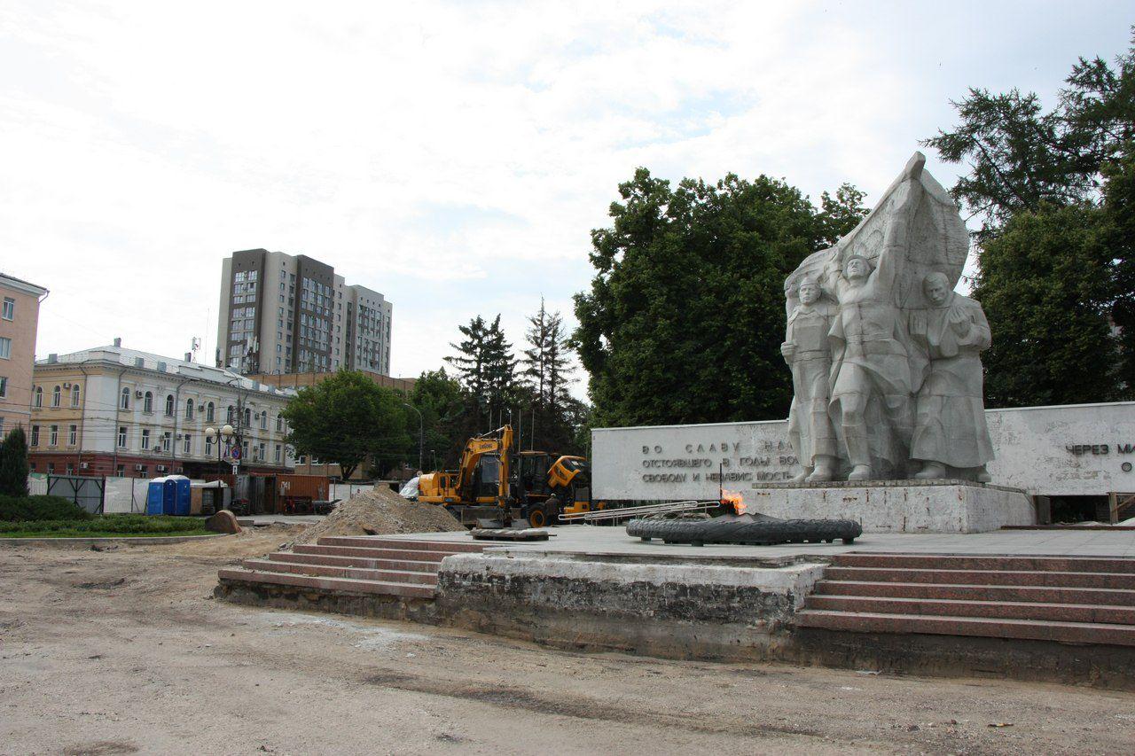 В Рязани реконструируют монумент Победы