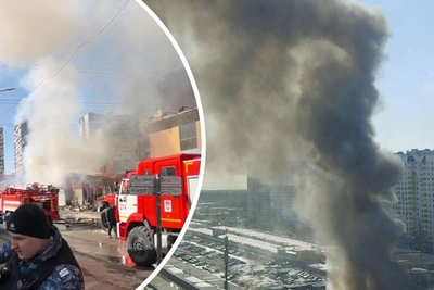 Черный дым над Солнечногорском: пожар на стройрынке