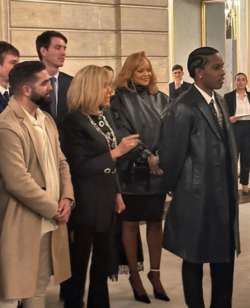 Рианна и A$AP Rocky попали на прием к президенту Франции