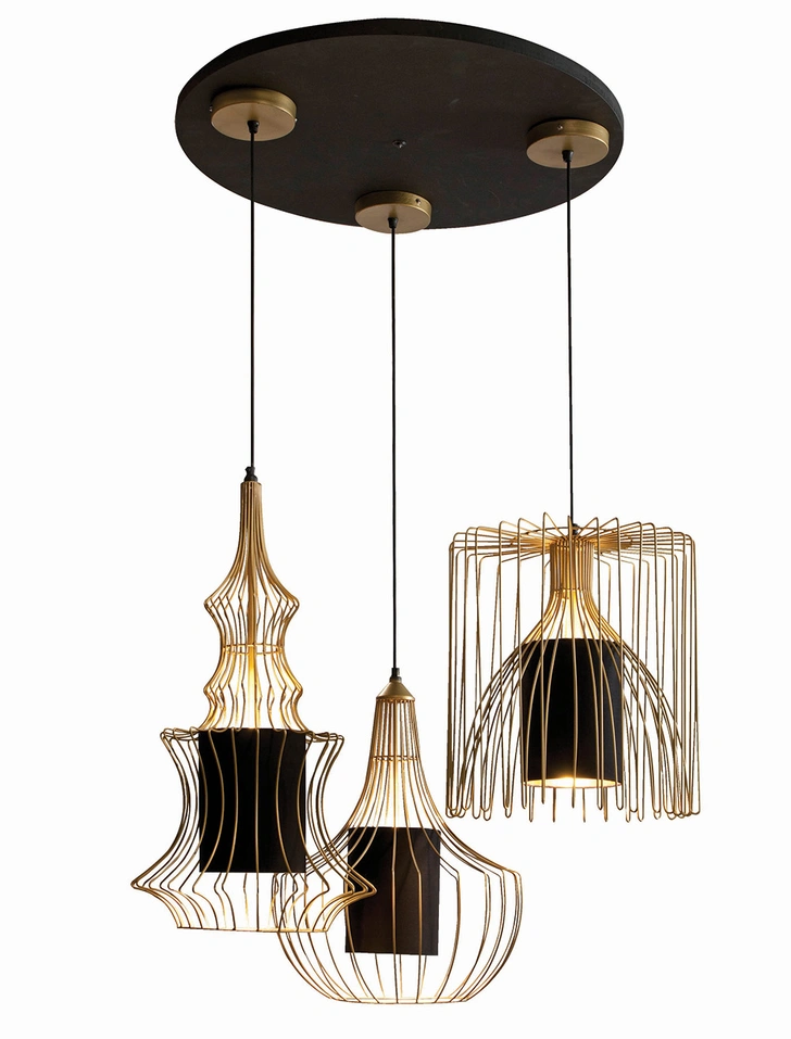 Светильник Cages Dorées, Roche Bobois, шоу-румы Roche Bobois.