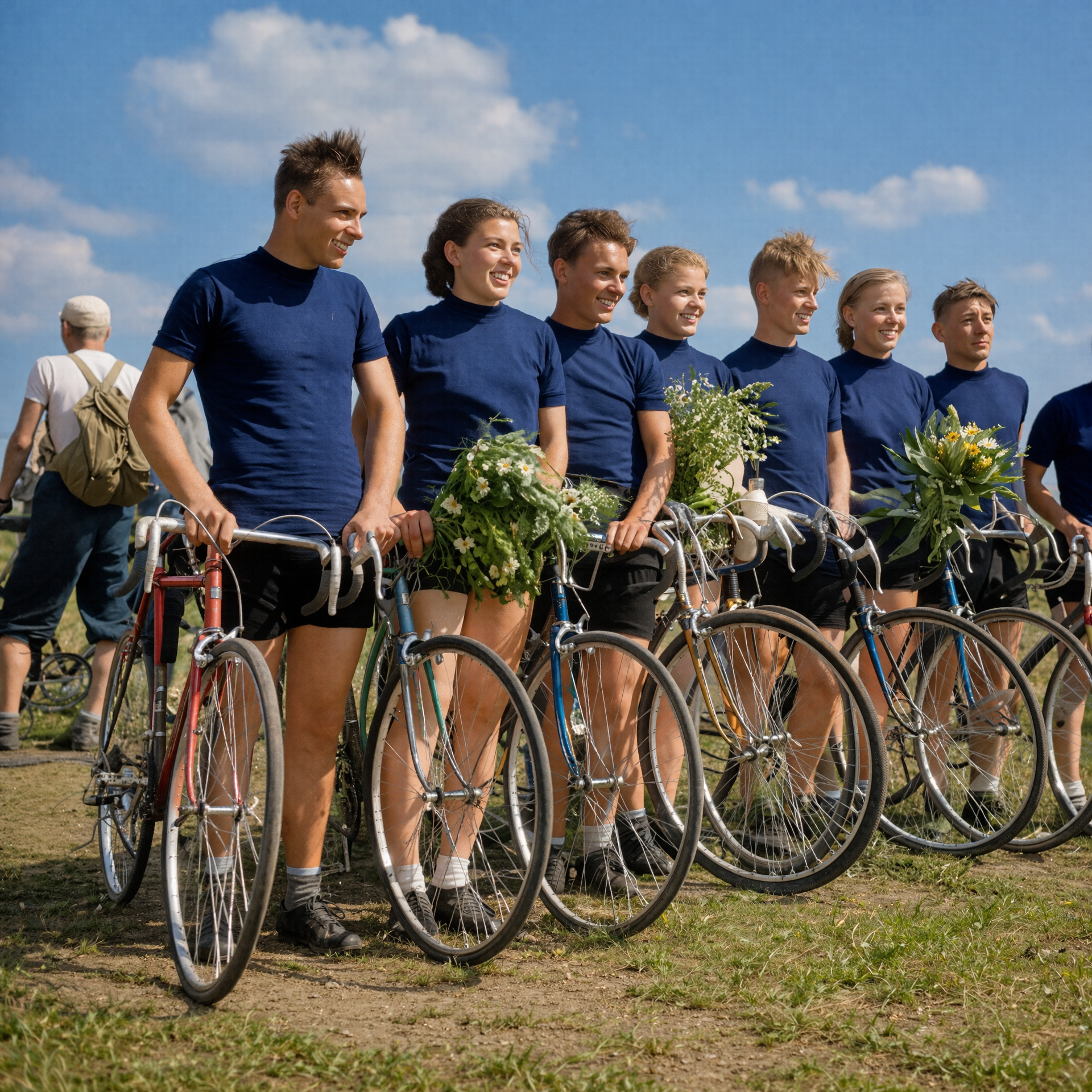 Мужская и женская велосипедные команды Куйбышева, 1956 год