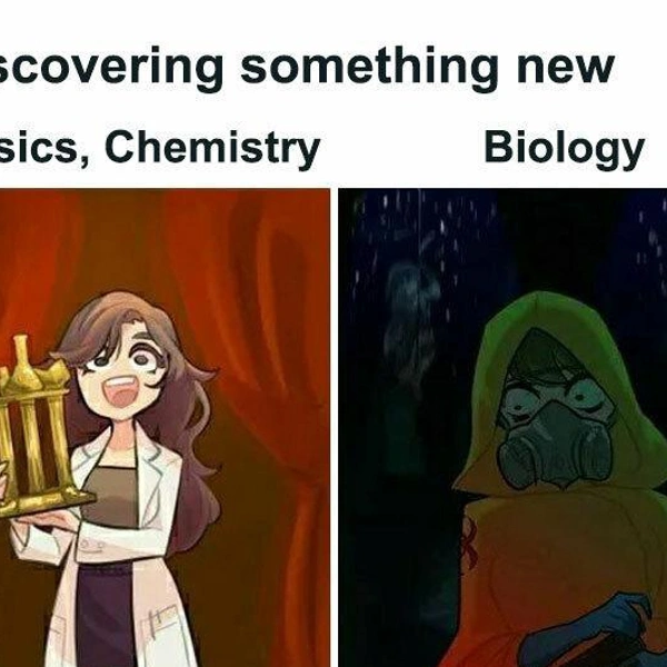 Когда открыл что-то новое:В физике или химии&nbsp;— В биологии | Источник: Соцсети
