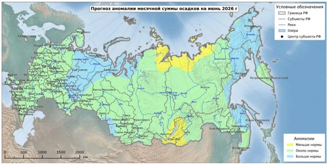 По осадкам Челябинск тоже находится на границе зон | Источник: meteoinfo.ru