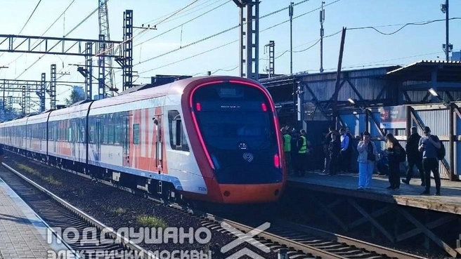 Пассажиров высадили из сломанной электрички | Источник: Подслушано электрички Москвы / T.me