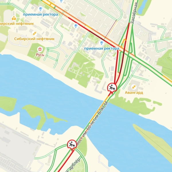 С каждой минутой пробка становится больше | Источник: 2gis.ru