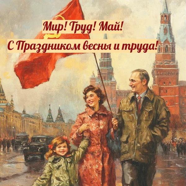 Праздник весны и труда 2025: современные и советские открытки с 1 мая для родных, друзей и коллег | Источник: theDay/Midjourney