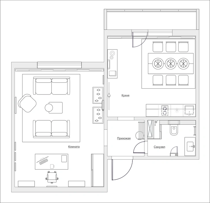 Квартира-офис 49 м² для видеоблогера в Челябинске